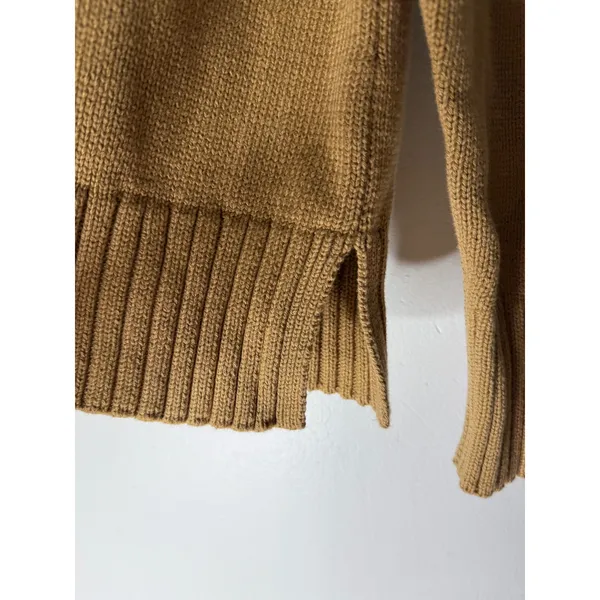 J crew cotton mock neck brown sweater minimalist size large‎ - Image 3