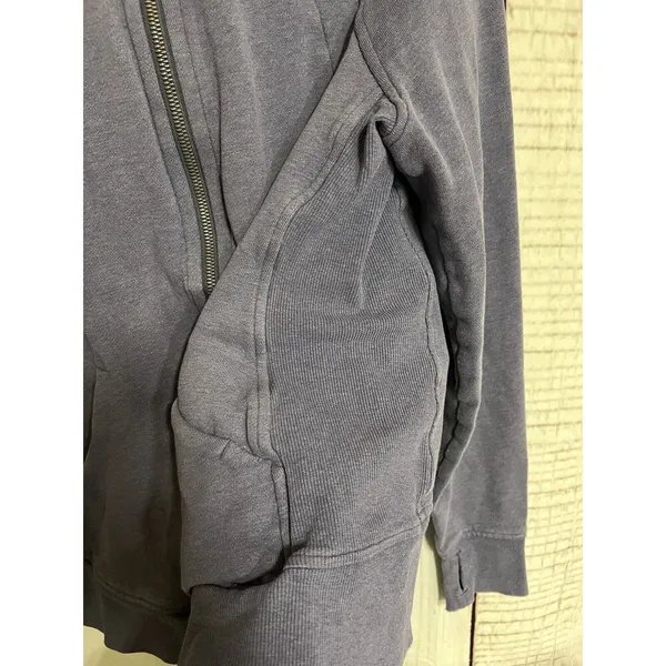Lululemon Full Zip Scuba Jacket *Light Cotton Heathered Daze Purple Blue Size 8 - Image 6