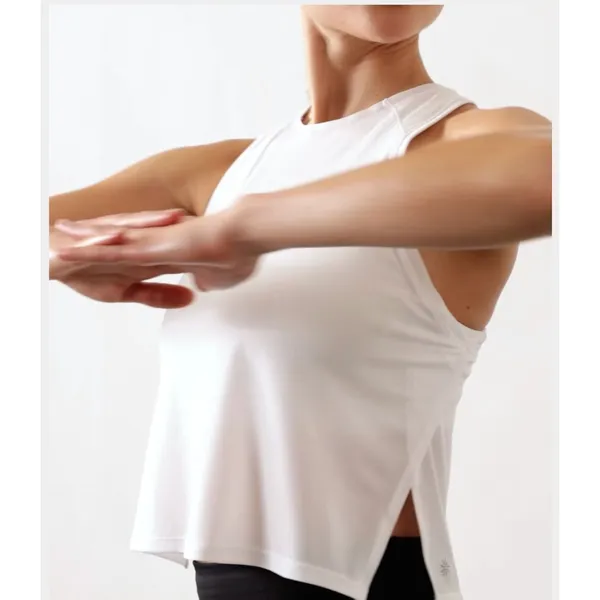 Athleta S Grid Knit Singlet Tank Bright White Small - Image 6