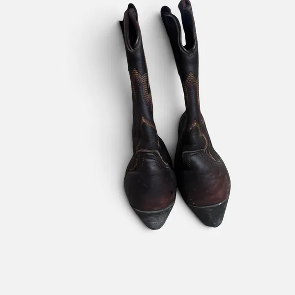 Brown Leather Western Cowgirl Masterson RB7467 Cowboy Boots Womens 8M - Image 5
