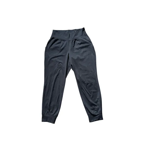 Old Navy High-Waisted Cloud Comfy Joggers Fleece lined Black Cross Waist Size L - Image 2