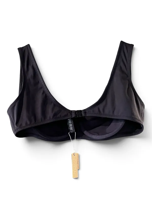 SKIMS Shaping Swim Unlined Underwire Bikini Top NWT Black XL Shaper Bra Festival - Image 4