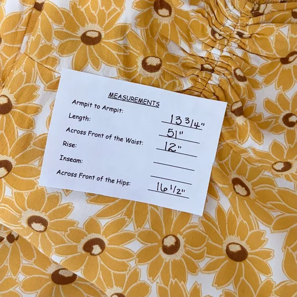 FREE PEOPLE Rosalee Midi Dress Yellow Combo Floral Cutout Back Boho X-Small - Image 14