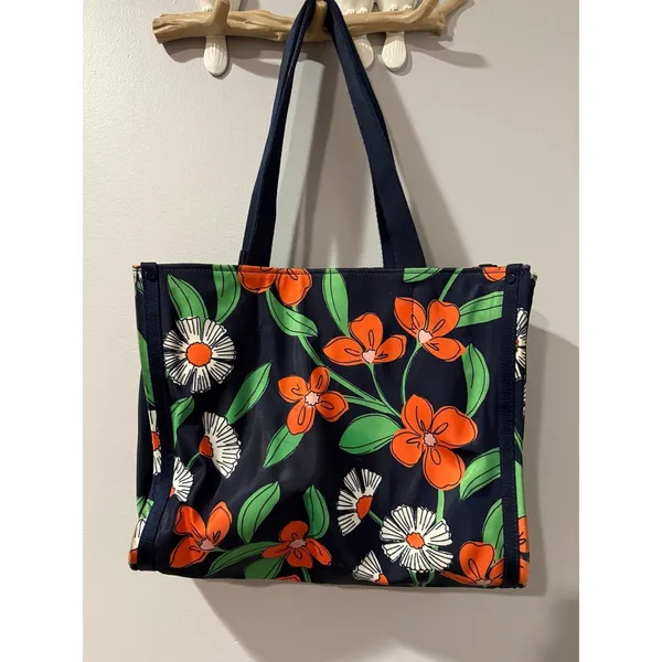 Kate Spade The Little Better Sam‎ Daisy Vines Medium Tote Rich Navy Multicolor J - Image 3