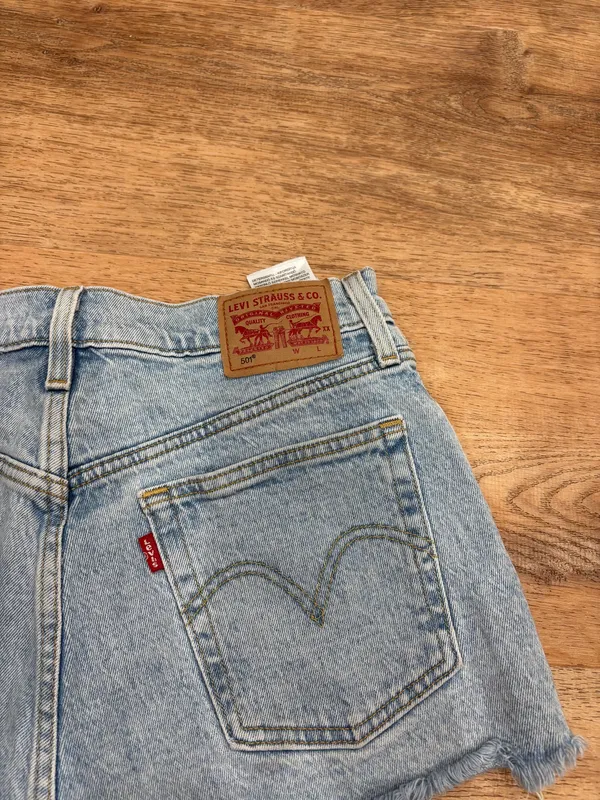 Levi’s 501 Jean Shorts Denim Button Fly - Image 5
