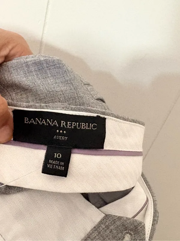 Banana Republic Avery Mid Rise Straight Ankle Pants Gray Novelty Size 10 NWT - Image 10