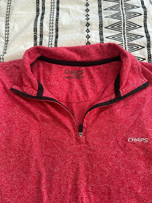 CHAPS Men’s Pullover quarter zip sportswear size medium  - Image 3