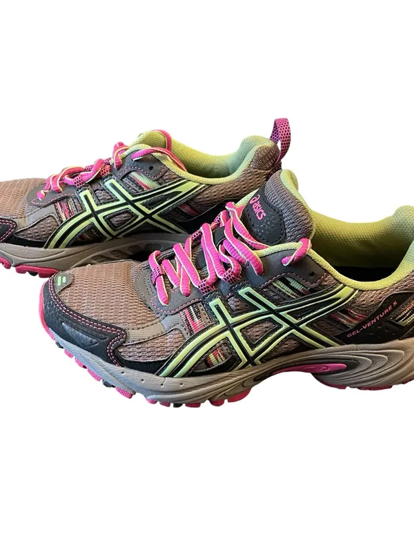 Asics Gel-Venture-5 Women Sz 6 Trail Running Shoes Pink Gray Athletic Sneaker - Image 2