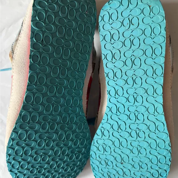 Coach White and Blue Sneakers - Image 2