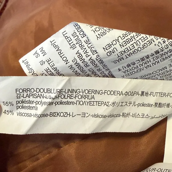 Zara Camel Brown Faux Leather Trench Coat - Image 9