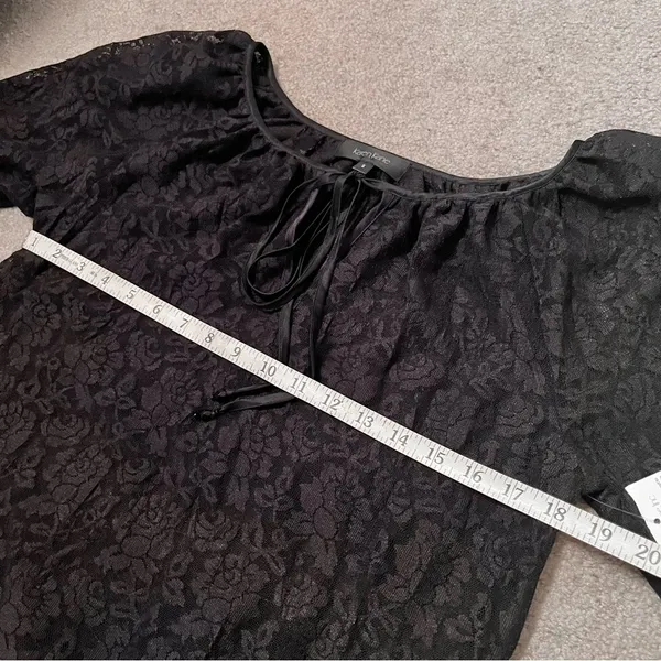 (NWT) KAREN KANE Black Floral Lace Long Sleeve Blouse - Image 16