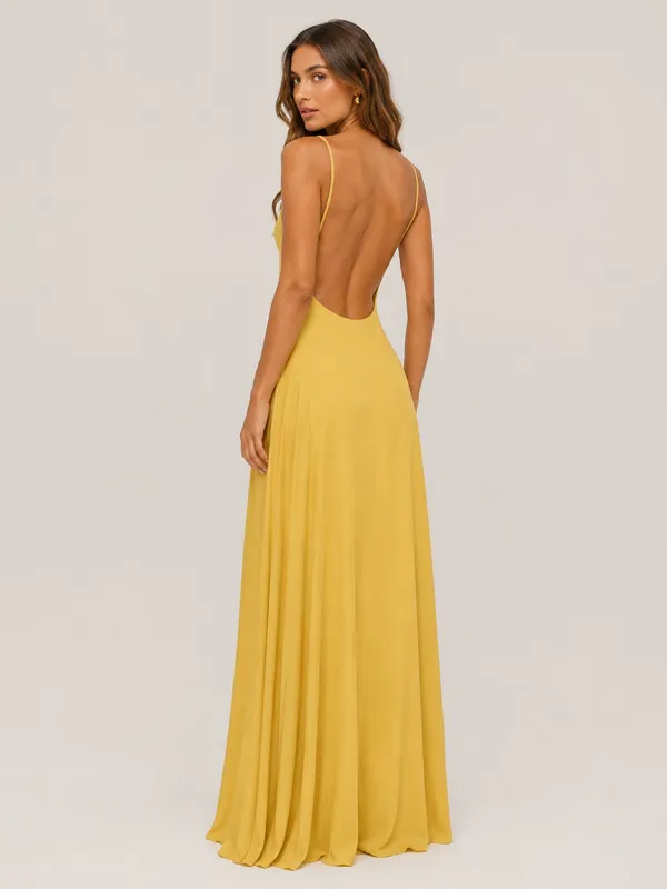 Reformation Thistle Dress in Dandelion 4 - Image 4