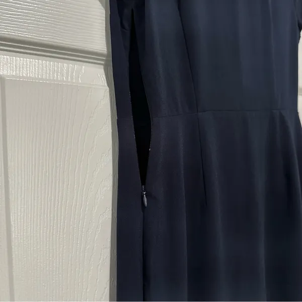 Banana Republic‎ Royal Blue Short Sleeve V-Neck Sheath Mini Work Dress Womens - Image 4