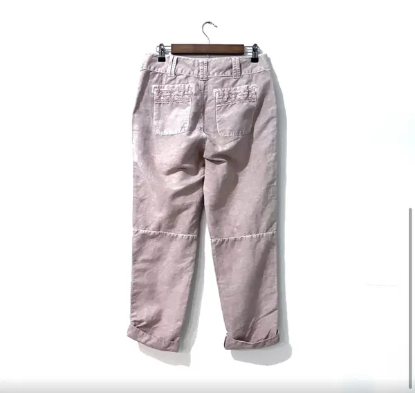 Sundance Tan Pants with Crochet Detail - Image 3