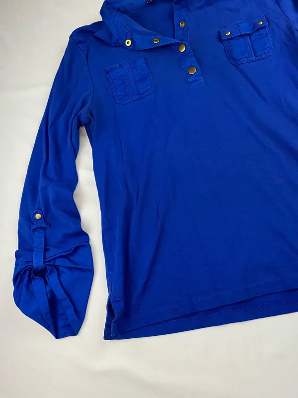 Long Sleeve Blouse Blue Size XL - Image 5