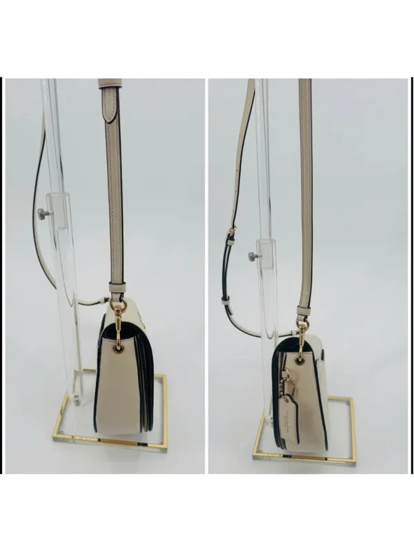 Coach C2863 Ellen Daisy Crossbody Bag Chalk White Embroidered Leather - Image 5
