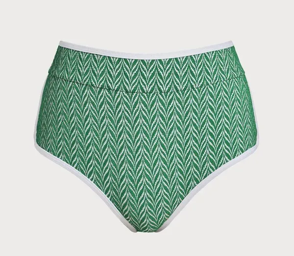 Berlook Green Geometric X Cross Surf Top & Full Coverage Surf Bottom - Image 8