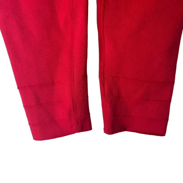 FABLETICS Red Sculpt Knit Leggings Full Length Size‎ Medium - Image 4