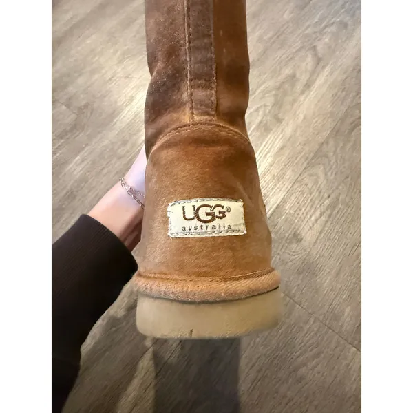 UGG Australia - Mid Calf Sheepskin Boots - Women’s 9, Chestnut - Image 3