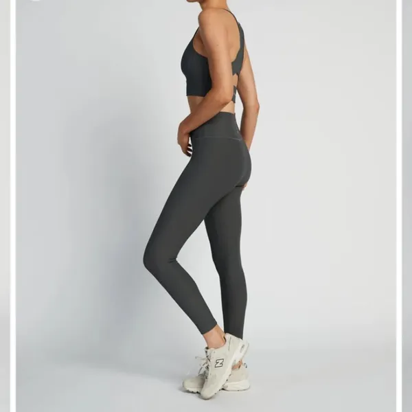 Wilo The Label Base Ribbed Legging Charcoal Gray Size Small Pockets Workout NWOT - Image 6