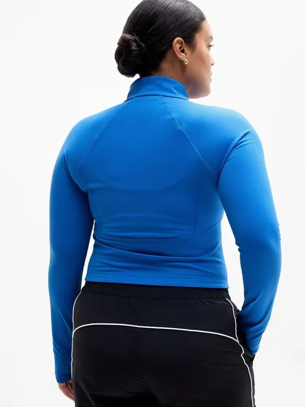 New Athleta XS Salutation Crop Jacket Breaker Blue X-Small Regular - Image 6