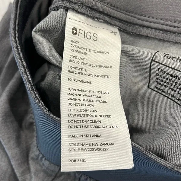 FIGS Zamora High-Rise Jogger Scrub Pant in Graphite Gray Size Small Petite - Image 6