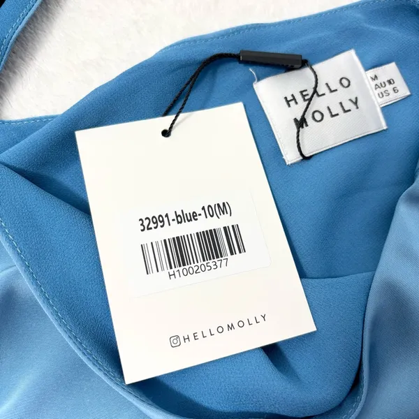 HELLO MOLLY WEDDING TO ATTEND SATIN MAXI DRESS BLUE Elegant Maxi Dress size 6‎ - Image 12