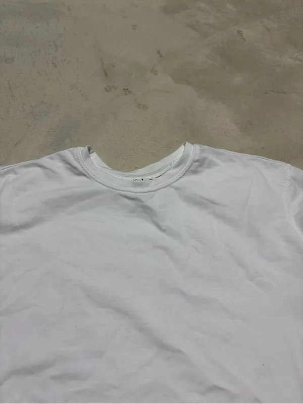 Bylt premium basics White Short-Sleeve essential cropped Crewneck Tee XS - Image 5