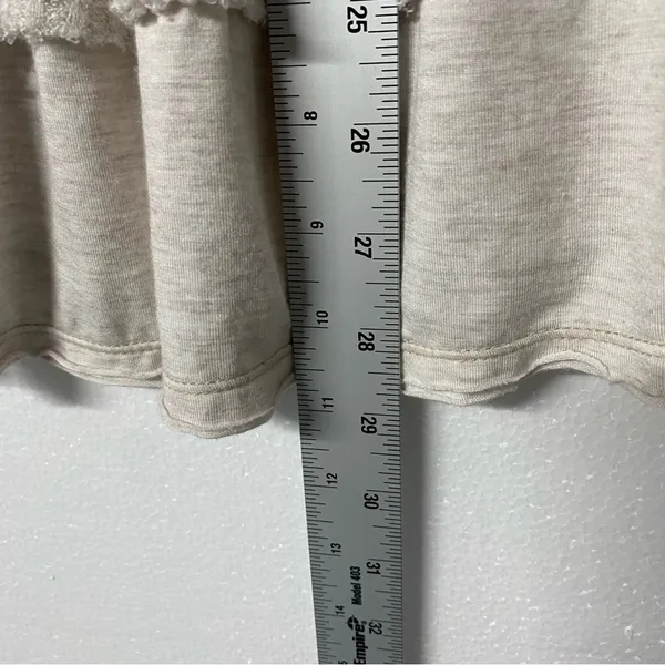We The Free Free People Laguna Light Beige Thermal Long Sleeve Top Women Size XS Thumb Holes - Image 9