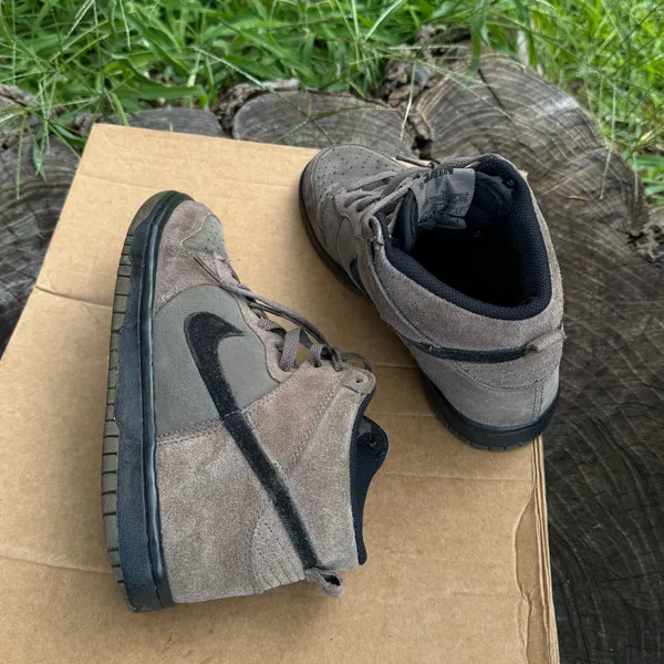 Nike Dunk High Skateboarding Shoes Brown /Black Swoosh Suede boys size 6.5 - Image 7