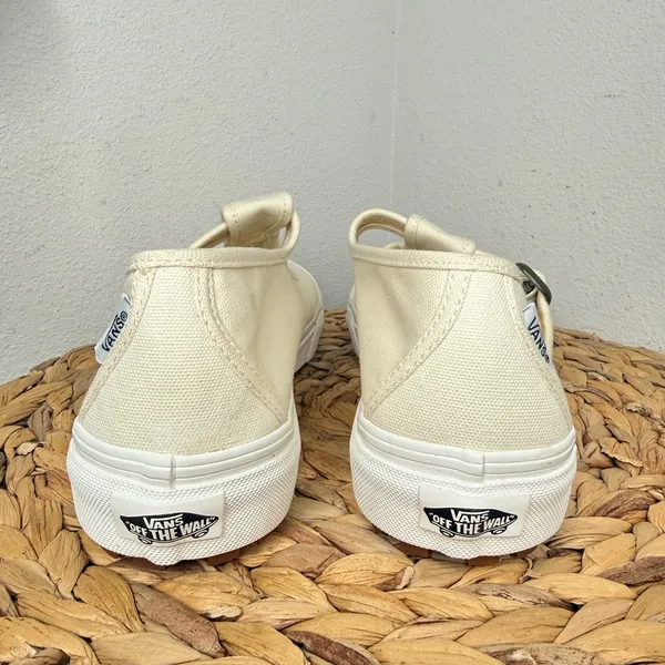 NEW Vans Mary Jane Style 93 Shoe Cream Canvas Buckle Sneakers white classic - Image 6