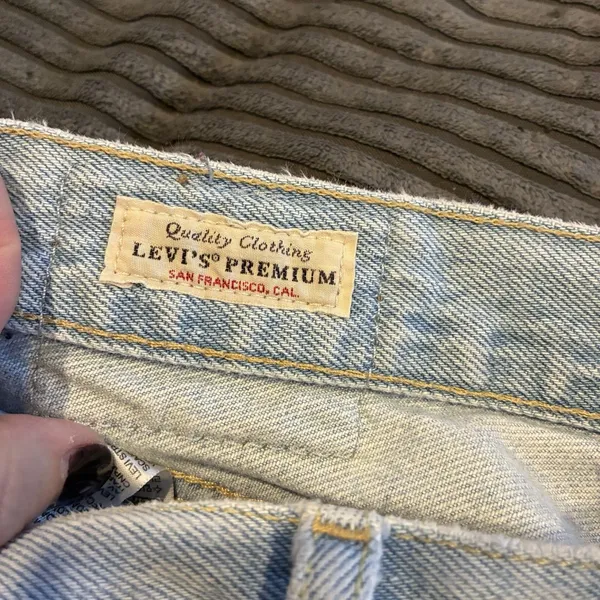 Levis Premium Big E 501 Original Fit Jeans Light Wash Denim Womens W27 L31 (30) - Image 10
