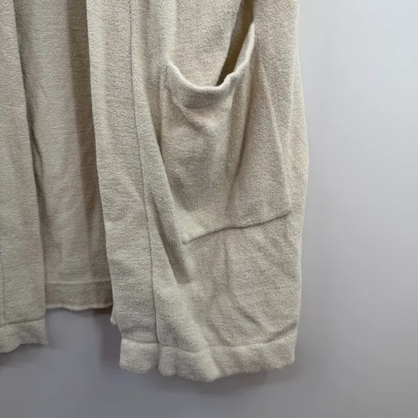 Barefoot Dreams CozyChic Ultra Lite Cardigan Womens XS Sand Dune Long Vest 497 - Image 3