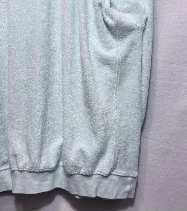 Daily Drills Oversized Crew Neck Terry Cloth Cozy Sweatshirt Surf Green Size M/L - Image 8