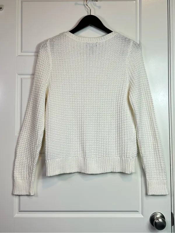 Lauren Ralph Lauren Cable Knit Soft Cotton Blend Chunky Open Knit Sweater Size L - Image 3