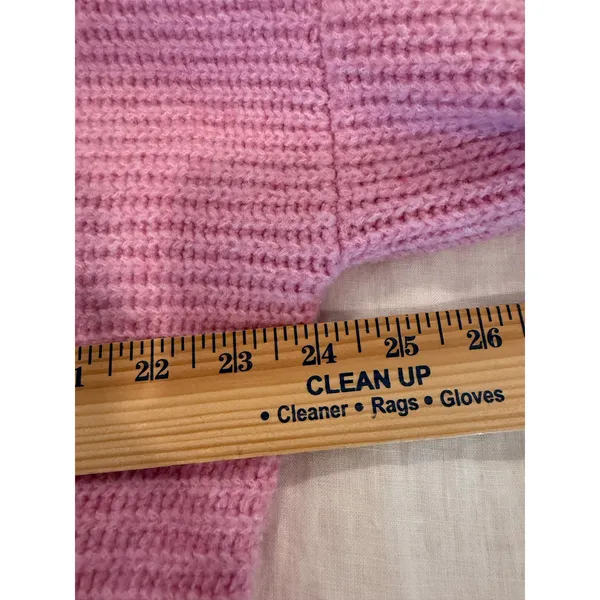 Pilcro Long Sleeve Knitted Cowl Neck Pullover Sweater Pink Women's Size Large - Image 6
