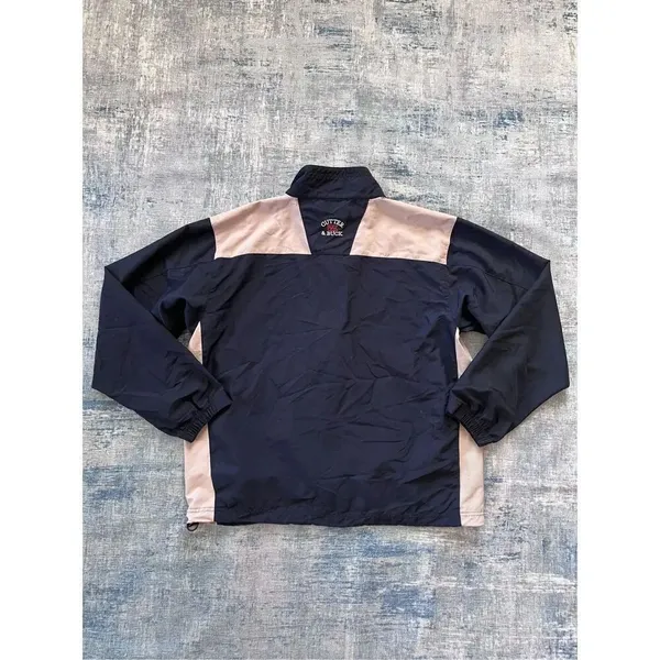 Cutter & Buck Dark Navy Blue and Cream Color Block Light Jacket Women's L - Image 2
