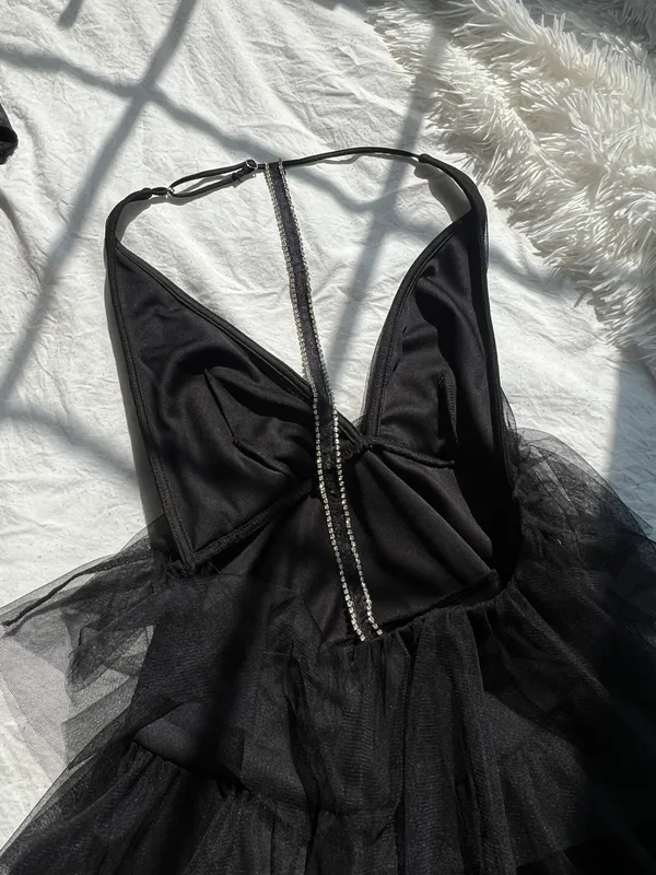 Lucy in the Sky Black Ruffle dress - Image 3