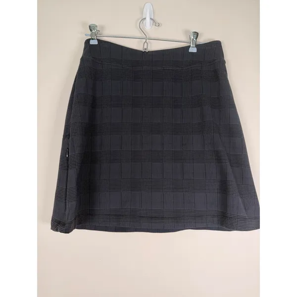 Athleta Gray Plaid Skort Small Tall ST Active Golf Tennis‎ Skirt 964034 Gorpcore - Image 2