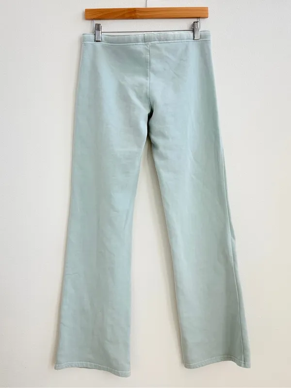 Brandy Melville John Galt Light Blue Mint Drawstring Fleece Sweatpants - Image 9