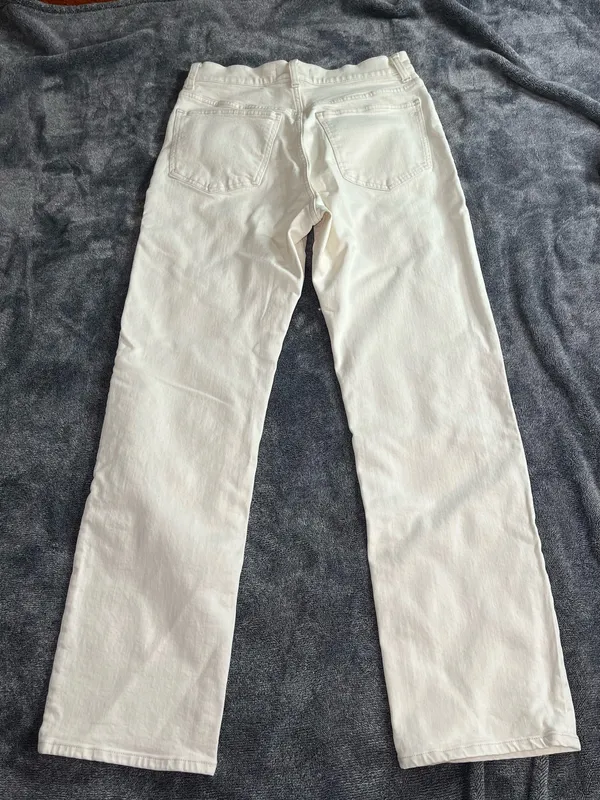 Madewell 90s Straight Women’s Jeans White Denim Size 28 High Rise - Image 8