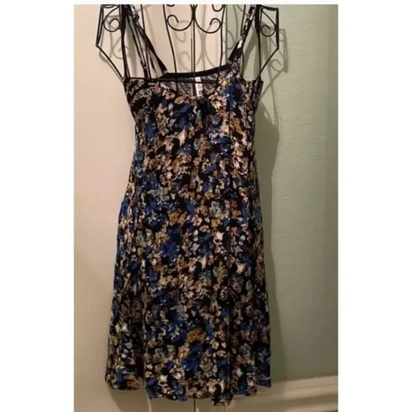 For Love and Lemons Women's Blue and Yellow Dress S - Image 3