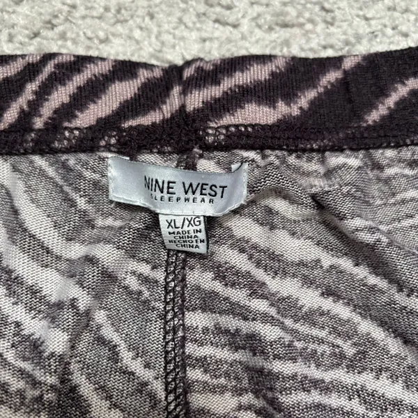 Nine West Sleepwear Purple Zebra Print Soft Joggers - Image 4