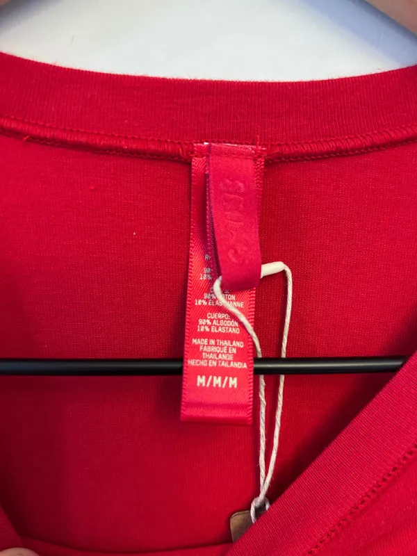 Skims Cotton Jersey Long Sleeve T- Shirt Cranberry M Brand New with Tags - Image 6