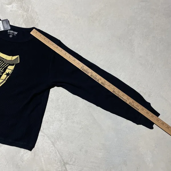 NWT $45 GUINNESS Black Long Sleeve SZ M Waffle Thermal Women's Shirt - Image 7