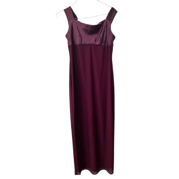 Patra two piece dress burgundy size 8 Vintage embroidery to jacket Maxi - Image 4