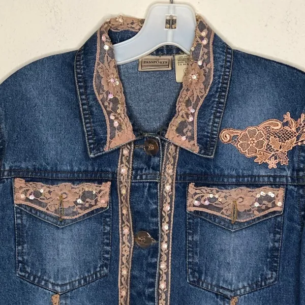 Vintage Passports Denim‎ Jacket Blue - Image 6