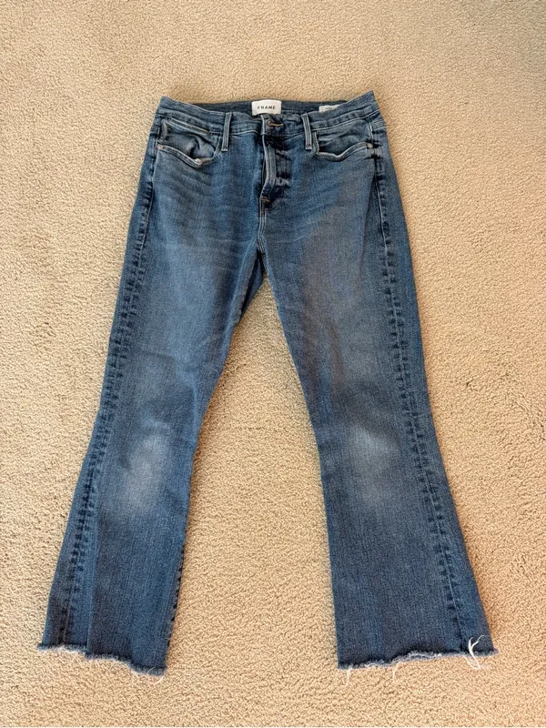 Frame Denim Le High Flare Light Blue Jeans - Image 2
