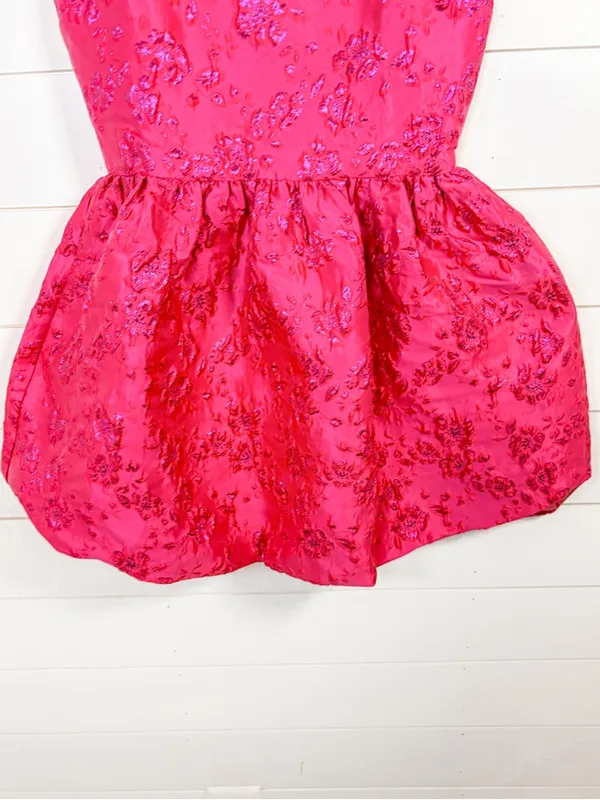 NEW Amanda Uprichard Addison Fuchsia Bubble Mini Dress, Medium, MSRP $236 - Image 9