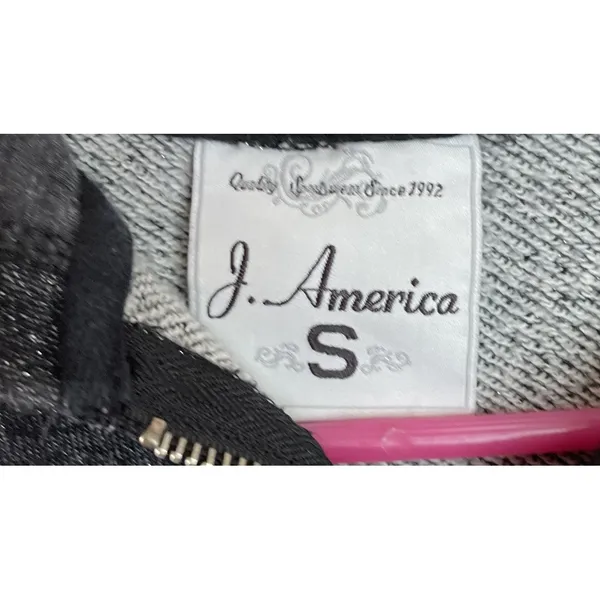 J. America Women S Charcoal Grey PBR Full Zip Hoodie Professional Bull Riders‎ - Image 4